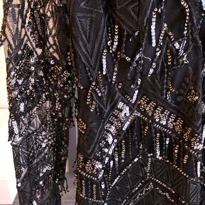 nia sequin fringe dress by the way